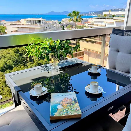 Panoramic Sea View With Pool 4ppl - Juan Les Pins Antibes